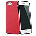 Produktbild QUADOCTA Case für iPhone 7 (4,7") Thin Fit Hülle Kunstleder Tasche für Apple iPhone Schutzhülle Bumper mit Soft Feel Coating in rot - iPhone7 Cover