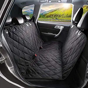 Dog Car Seat Cover, Waterproof & Scratch Proof & Nonslip Back Seat Cover, Dog Travel Hammock with Seat Anchors, Machine Washable, Durable, Universal fits All Cars, Pet Cover(Black) (for Hatchback)