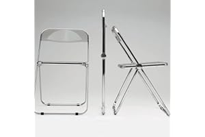 LANTUS Lot de 1 chaises pliantes d'intérieur pliables avec cadre en métal robuste - Chaises de salle à manger pliantes - Chaises de bureau montées en acier avec chaise à triple renfort46*46*75cm (blanc)-1PC