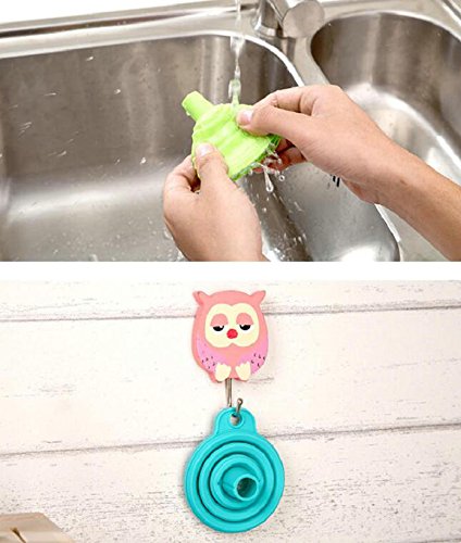 Cosanter Silikon Falttrichter, 7.5cm Durchmesser,Trichter perfekt für die Küche und Heimwerken,Mini,3 Stück/set - 5