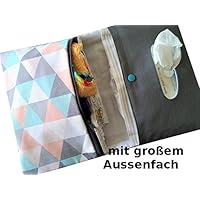 Windeltasche mit Aussenfach/ Wickeltasche / Bestickbar / Versandfertig / Wickeltasche XXL/ Windeltasche handmade / Windeltasche mit Namen