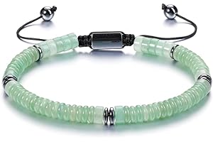 Jovivi Mens Crystal Bead Bracelet Tigers Eye Stone Anxiety Protection Healing Bracelets Adjustable Spiritual Gifts for Women Men Him Boyfriend Husband Valentines Anniversary Fathers Day Birthday