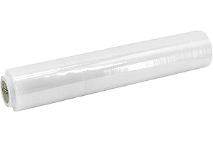 IMBALLAGGI 2000 - Film Estensibile Imballaggio Trasparente, 1 Rotolo 200Mtx47H cm per Imballaggio Manuale Multiuso Pellicola Imballaggio Extra Resistente, Rotoli Imballaggio per Spedizioni e Trasloco
