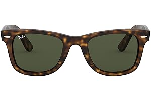Ray-Ban WAYFARER EASE RB4340 - Gafas de Sol Unisex con lentes verdes, Color de montura Tortuga