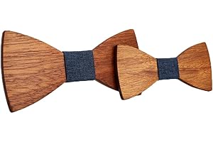 HZQIFEI 2 papillon in legno, papillon in legno, per bambini, uomo, per feste, matrimoni, cerimonie