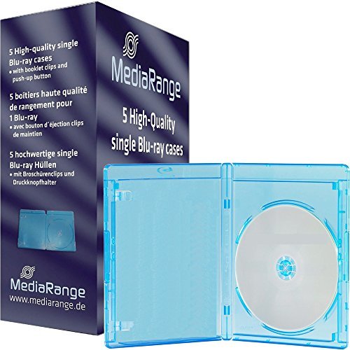 MediaRange BOX38 - BD-Leerhülle (für 1 BluRay) blau, 5 Stück