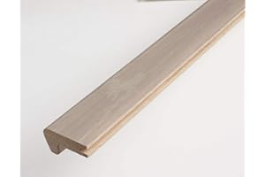 UNIVERSAL MOUDLINGS Solid Oak Stair Step Nosing for 15mm Engineered & Solid Floors T&G (Light Grey)