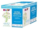 HiPP Babysanft Feucht-Tücher Ultra-Sensitiv, 12er Pack (12 x 52 Tücher)