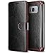 Produktbild VRS DESIGN Samsung Galaxy S8 Hülle, [Layered Dandy] Leder Schutzhülle [Schwarz] Schlanke Prämie PU Leder Tasche Stoßsichere Lederhülle Brieftasche Case mit 3 Kartenfach für Samsung S8 (2017)