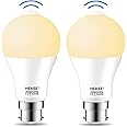 HEKEE PIR Motion Sensor Light Bulb 9W B22, A60 Bayonet Cap Warm White 2700K, Equivalent 60w Incandescent (2 Pack)