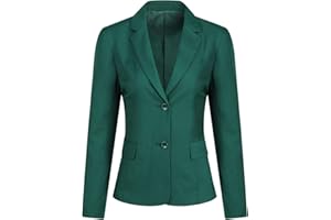 YUNCLOS Blazer Femme Chic Veston Élégant Tailleur Travail Business Veste De Costume Décontracté Boutonné Coupe Ajustée