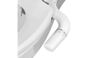 Bidet Attachment for Toilet UK Left Side, Vantency Ultra-Slim Left Bidet for Toilet with Dual Nozzle,Adjustable Water Pressure
