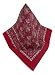 Produktbild Rotes Nickituch mit modernem Blumenmuster | Bandana aus 100% Baumwolle | 70 x 70 cm | Halstuch | Teichmann