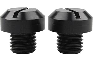 Tapones para espejos - 2 uds tapones para orificios espejo ciego rosca tapas para orificios | Tapones para orificios espejo retrovisor M10x1.25 Tornillos derecho izquierdo Leryveo