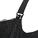 UTOVME Women Maternity Nursing Lace Clip Down Underwire Adjustable Breastfeeding Bra,Black