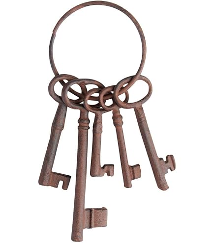 Llavero Decorativo De Hierro Fundido - 5 Llaves (6,5 X 8 X 24,5 Cm)