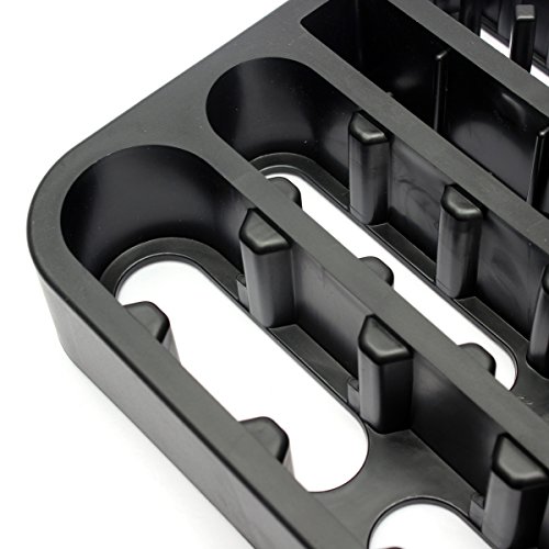 ELEGIANT 72 Batterie Tester Halterung Case Holder Storage Box Battery Caddy Storage Plastic Holder Slot Rack Organizer Removable Tester Für AAA AA A C 9-Volt Knopfzellen - 6