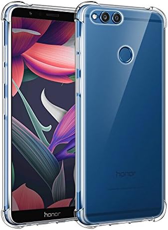 Huawei Honor 7X Case, Siuber Ultra Slim Clear Shockproof Case Protective Cover [Shock Absorption, Anti Slip, Scratch Resistant] Premium Flexible TPU Silicone Case Cover for Huawei Honor 7X