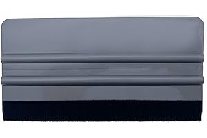 LUENHEGO Plastic Squeegee Felt Edge 15.2x7.7cm for Film Installation Vinyl Applicator for Car Tinting Decals Window Films Vinyl Stickers Wallpaper, Grey