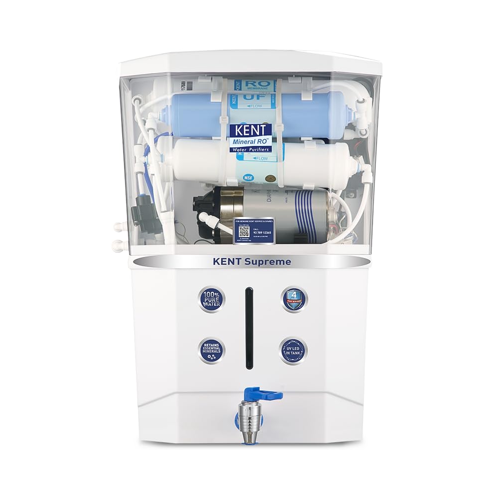 KENT Supreme RO Water Purifier | INR 1000 Off on Exchange | 4 Years Free Service | ISI Marked | Multiple Purification Process