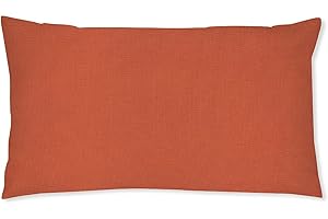 BYRON HOYLE TERRACOTTA Lot de 2 housses de coussin imperméables colorées pour extérieur, jardin, terrasse, tente, canapé, cadeau de pendaison de crémaillère, 30 x 50 cm