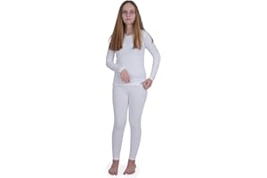 INNERSY Ensemble de sous-Vêtements Thermiques Fille Manches Longues et Pantalon Enfant Chaud Hiver 8-16 Ans