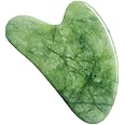 Gua Sha Massage Tool, Natural Jade Scraping Facial Tool for Spa Acupuncture Therapy Treatment On Face Back, Arms, Neck, Shoulder Stone Guasha Neck Beauty Slimming Massager Skin Caring