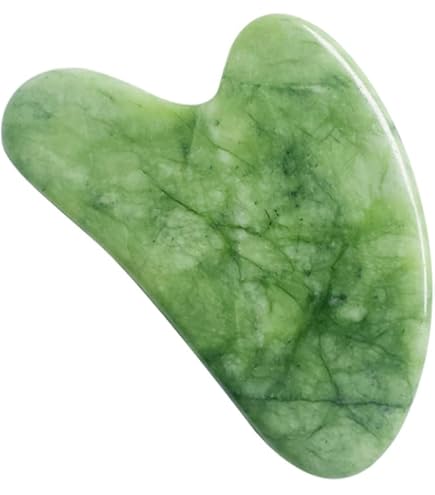 Outil Gua Sha En Jade Par Revolution Skincare - Idéal Pour Massage Facial Et Drainage