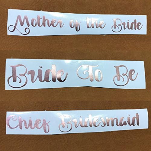 Murrielle Bride Tribe Bride To Be Bride Squad Team Bride Bridesmaid Wedding Party Decal Stickers Rose Gold