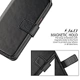 Xperia XZ Premium Hülle, J&D [Handytasche mit Standfuß] [Slim Fit] Robust Stoßfest Aufklappbar Tasche Hülle für Sony Xperia XZ Premium - Schwarz - 