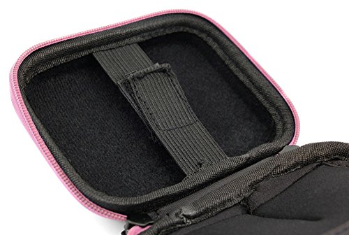 Etui housse rigide rose pour Nikon Coolpix A300 appareil photo compact - mousqueton amovible  par DURAGADGET