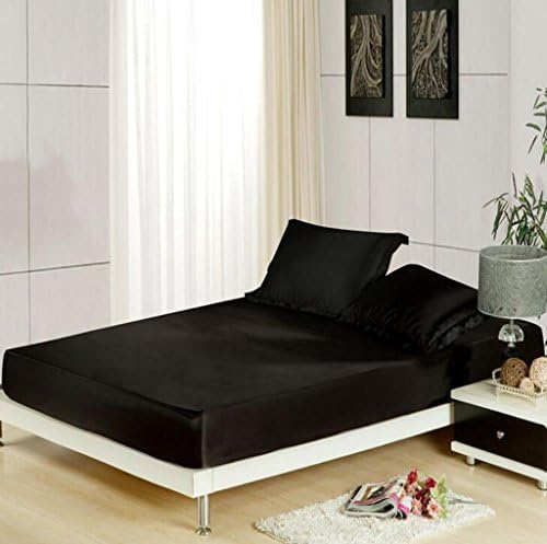 Wmshpeds Silk bed single piece of solid color double-fight silk silk bed sheets ice bed bare bedspreads bed lin