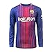 Shamyaan FC Barcelona Home Jersey kit for Adults - Full Sleeve 2017 - 2018 Season FCB Soccer Jersey - Barca Team Jersey - T Shirt and Shorts for Adult - Men & Boys. Replica Design Team Jersey of Barcelona