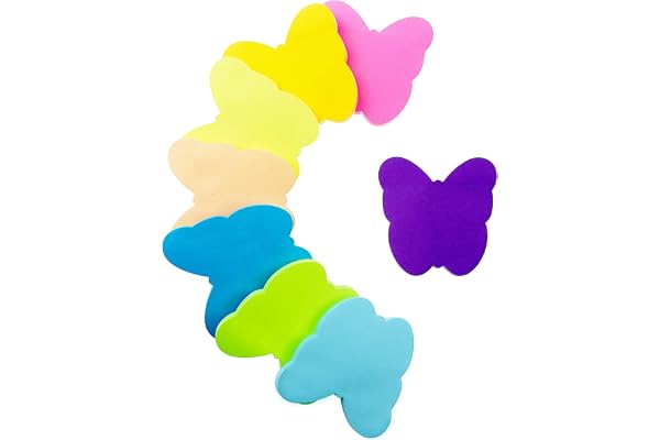 Note Autocollant, 560 Feuilles Forme de Papillon Auto-Adhésif Couleur Notes Adhésives, Notes Autocollantes Marque Pages Pour Book Etudiants Lecture Bureau(8 Couleurs, 76 x 76 mm)