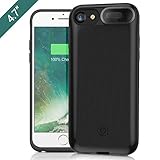 【Ultradünne und einfache Installation】Ohne die Größe zu verdoppeln, fügen Sie Ihrem iPhone 6s/6/7/8 akku hülle 0,18 Zoll und 100 g hinzu und stecken Sie Ihr iPhone6s/6/7/8 in den Blitzausgang. Die erweiterte Batterieabdeckung des iPhone6s/6/7/8 verwendet einen Blitzeingang, um das Aufladen und die Datenübertragung zu ermöglichen.