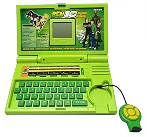 TOYSM Urban Creation 20 Activities Ben 10 English Laptop for Kids/ Notebook Toy for Kids-Green