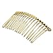 18-Teeth Metal Hair Comb Slide Pin for Hair Styling 5Pcs Gold