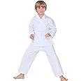 Karate Uniform for Kids, Teens, and Adults - White Karate Gi with White Belt