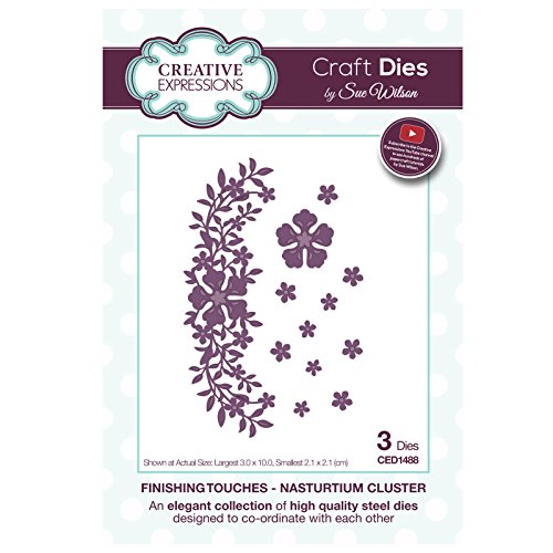 Sue Wilson Finishing Touches Collection Nasturtium Cluster Die, Metal, Silver, 22.8 x 14.6 x 0.8 cm