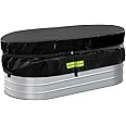 6Ft Stock Tank Horse Trough Cover, Water Trough Cold Plunge Insulated Cover for Horse Trough Rectangular Cold Plunge Ice Bath Tub Cover 2 x 2 x 6 Foot Stock Water Tank Oval Pool Liner Hot Tub Kit