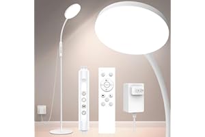 Mojimdo Lampadaire 20000 Lux Lampe à lumière du jour - Lampe de luminothérapie LED flexible à intensité variable avec 5 couleurs, 10 niveaux de luminosité et minuterie