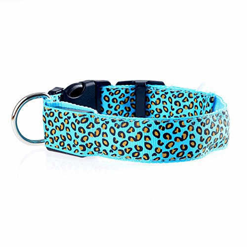 Flashing-LED-Safety-Dog-Collar-Adjustable-Size-Width-25CM-Medium-165-inches-42-cm