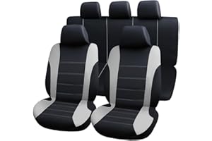 JNNJ Fundas para Asientos Coche Universal, Asientos Y Reposacabezas Coche Fundas, Protector para Asientos Delanteros Y Traseros Automóvil, para SUV Camión Transportar, Furgonetas(Cinco plazas)