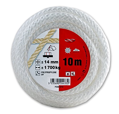 Preisvergleich Produktbild Chapuis FDB1410 Polypropylen-Schnur, geflochten, Maximalbelastung – Résistance à la Rupture Ungefähre 1, 7 T – Durchmesser 14 mm – Länge 10 m – weiß