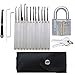 Produktbild suyizn 15 Stück Entriegelung Lock Pick Set Key Extractor Tool mit Transparent Praxis Vorhängeschloss zkq94