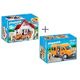 6865 escuela. Playmobil 6865 + 6866 City Life - Set de 2 juegos: Escuela y autobús escolar