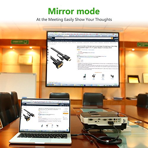 UGREEN HDMI auf VGA Adapterkabel 1080P Aktive mit Micro USB Stromversorgung für TV Box, Chromebook, Raspberry Pi, PC, Laptops, Macbook, TV Sticks 3m - 6