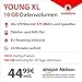 Produktbild Vodafone Young XL SO Highpseed Triple-SIM (SIM/Micro-SIM/Nano-SIM, 24 Monate Laufzeit, 10 GB LTE-Internet mit maximal 375 Mbit/s inkl. Speed Go Option, Telefonie/SMS-Flat, EU-Roaming, 44,99 Euro)