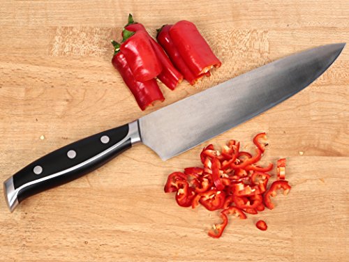 Kochmesser – extra scharf – 20 cm – rostfreier Spezialstahl – Spülmaschinen geeignet – 5 Jahre Garantie – Precision Kitchenware - 2