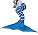 Produktbild YiZYiF Meerjungfrau Decke, Handgemachte häkeln Tagesdecke Kuscheldecke decke für Kinder und Erwachsene, Mermaid Blanket alle Jahreszeiten Schlafsack, Blau & Lila, Kinder